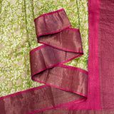 Maya Honeysuckle Tussar Saree - Green