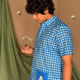 Flowerbed Topiary Patch Pocket Shirt - Fountain