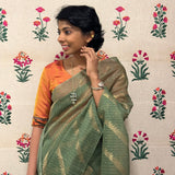 Sequinned matka organza saree