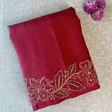Tussar hand embroidered saree