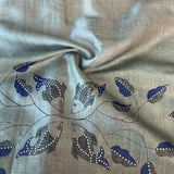 Ombre tussar handpainted saree