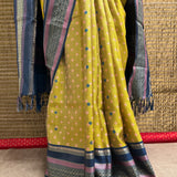 Mila Diamond Duo Thread Woven Border Silk Saree