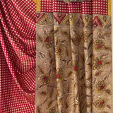 Kalpataru Printed Checks Kanchipuram Silk Saree - Red