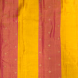 Vera Colour Blocked Kolam Kanchi Silk Saree - Yellow