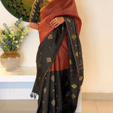 Ranya Paalum Pazhamum Kanchi Silk Saree - Black
