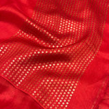 Sequinned Matka Silk Saree - Red
