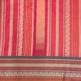 Mishrita Long Border Chiffon Saree - Brown