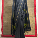 Handloom Ikat Silk Saree - Black