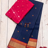 Kimaya mayil kann border silk saree