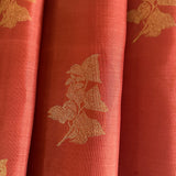 Madhura Paperflowers Kanchi Organza Saree - Coral