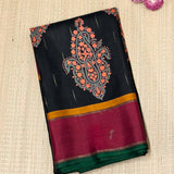 Mila Ajrakh Noir Kanchipuram Silk Saree