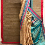 Mila Diamond Thread Woven Border Silk Saree