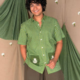 Flowerbed Topiary Patch Pocket Shirt - Greenhouse