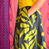 Elements Frond Pleated Ikat Skirt - Nocturne