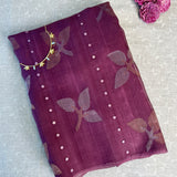 Sequinned floral matka organza saree
