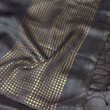 Sequinned Matka Silk Saree - Grey