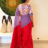 Mishrita Colour Blocked Chiffon Saree