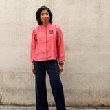 Jugal Pinstripes Silk Shirt