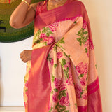 Mila Peach Sorbet Kanchipuram Silk Saree