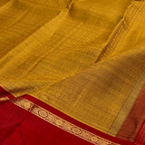 Tejasvi Golden Olive Kanchipuram Silk Saree