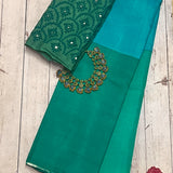 Mila ombre kanchi silk saree