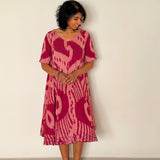 Elements Geode Cutwork Ikat Dress - Rose Quartz