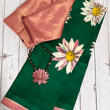 Mila Dark Green Kanchi Silk Saree