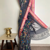 Ponduru Khadi Handwoven Saree - Grey