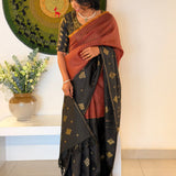 Ranya Paalum Pazhamum Kanchi Silk Saree - Black