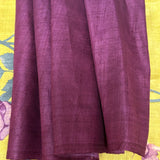 Veena Floral Tussar Saree - Citron and Purple