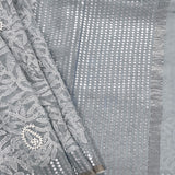 Organza chikankari saree