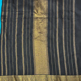 Mila Foliage Printed Kanchipuram Silk Saree - Teal