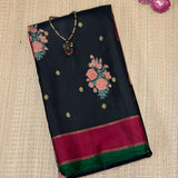 Mila Merlot Kanchipuram Silk Saree