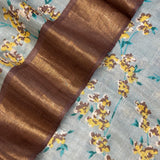Maya Sakura Tussar Saree - Ice Blue