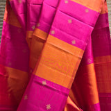 Vera Colour Blocked Kolam Kanchi Silk Saree - Pink