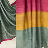 Veena Dewdrop Tussar Saree - Rainbow