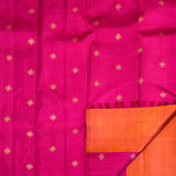 Vera Colour Blocked Kolam Kanchi Silk Saree - Pink