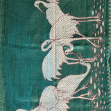 Tussar applique saree