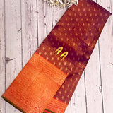 Trayi Violet Kanchipuram Silk Saree