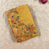 Tussar kantha embroidered blouse piece