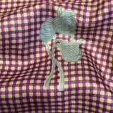 Veena Plaid Flowers Tussar Saree - Purple