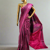 Kimaya small thread border silk saree