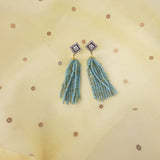 Pale blue chandelier earring