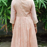 Peach chanderi top