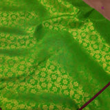 Mishrita-Organza saree with kutch work and kanchi silk border