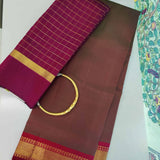 Sah A - Manthulir Kanchipuram silk veshti with aracku zari border