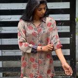 Modal shirt in ajrakh prints