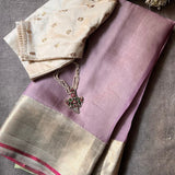 Mishrita Green  lilac Kanchi organza saree