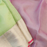 Mishrita Green  lilac Kanchi organza saree