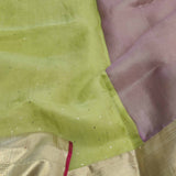 Mishrita Green  lilac Kanchi organza saree